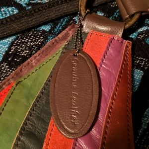 Wilson's Leather patchwork hobo hippie bag purse